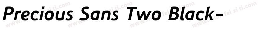 Precious Sans Two Black字体转换